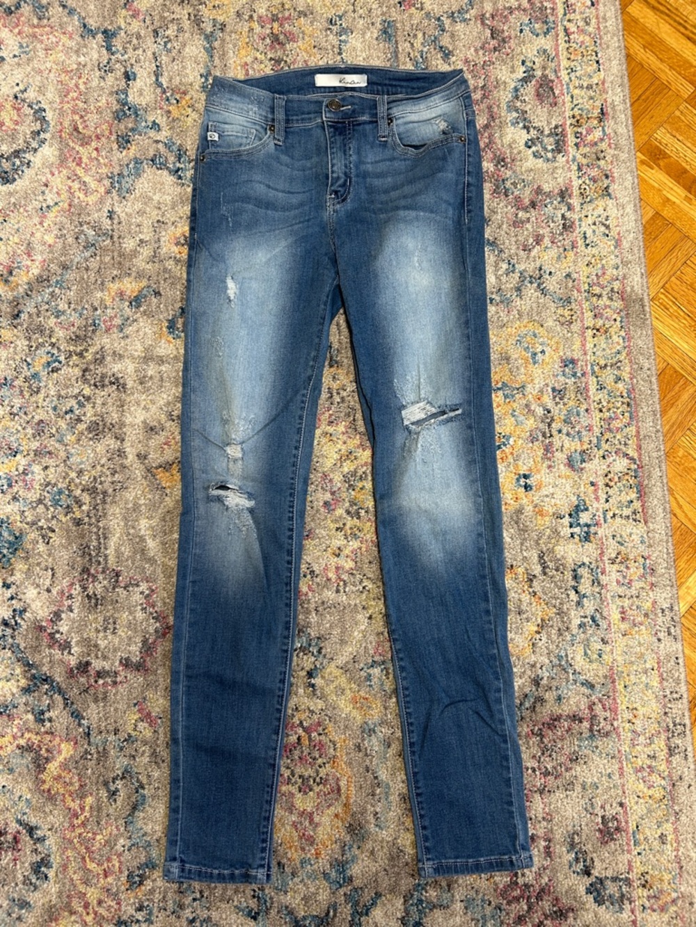 Skinny Distressed Women's Jeans - Blue